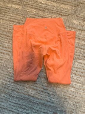 lululemon athletica Coral Orange High-Rise Leggings